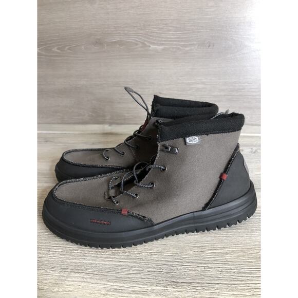 Hey Dude Bradley Waxed Canvas Boots 40625-030 Grey Men\'s Size 12 main image 5